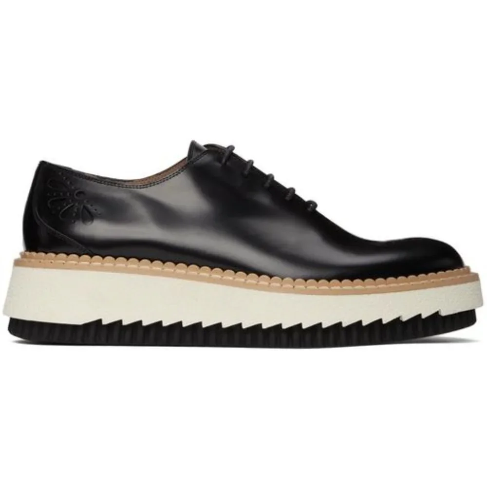 Chloé Black Kurtys Lace-Up Derbys NWT - Picture 2 of 5